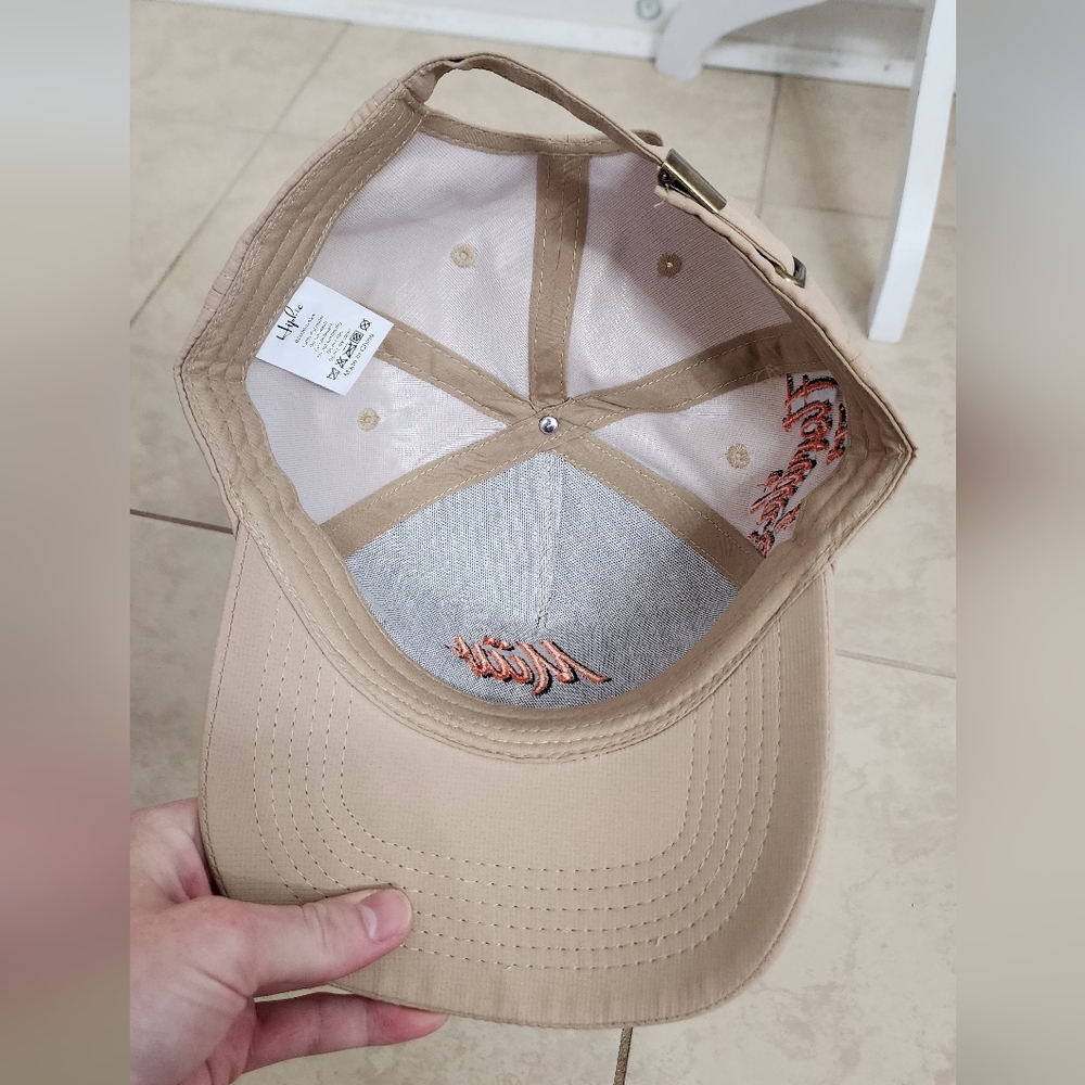 Florida Beach Themed Müv Beige Cap with Orange Embroidery - Picture 4 of 4